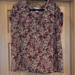 CJ Banks Floral Blouse - Multicolor